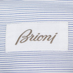 Striped Twill Cotton Dress Shirt // Gray (17.5R)