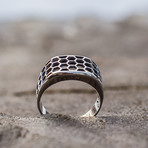 Honeycomb Ring // Silver (11)