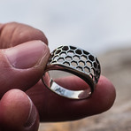Honeycomb Ring // Silver (7)