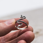 Tiny Snake Ring // Silver (5)