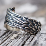 Animal Collection // Stylized Feather Ring // Silver (10)