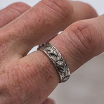 Wolf Ornament Ring // Silver (6)