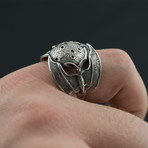 Handmade Bat Ring // Silver (5)