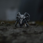 Animal Collection // Ram Skull Ring II // Silver (9)