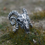 Animal Collection // Ram Skull Ring II // Silver (10)