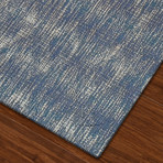 Freeport // Abstract Diamond // Blue + Grey // Indoor + Outdoor Area Rug (5'1 x 7')