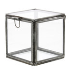 Pierre Demi Leaded Glass Box // Zinc // Set of 2