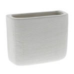 Ceramic Wall Pocket // Rectangle // White // Set of 2 (Small)
