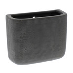 Ceramic Wall Pocket // Rectangle // Gray // Set of 2 (Large)