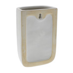 Ceramic Wall Pocket // Tall // White // Set of 2