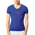 V-Neck T-Shirt // Blue (S)