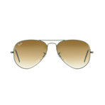 Ray-Ban // Aviator Large Metal Sunglasses // Gunmetal + Brown Gradient