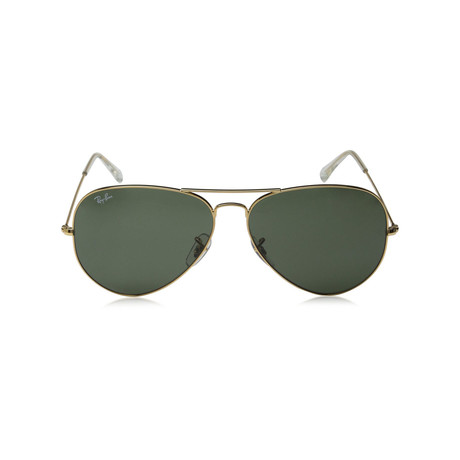 Ray-Ban // Aviator Large Metal Sunglasses // Black + Green