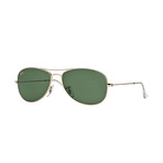 Ray-Ban // Cockpit Sunglasses // Gold + Green