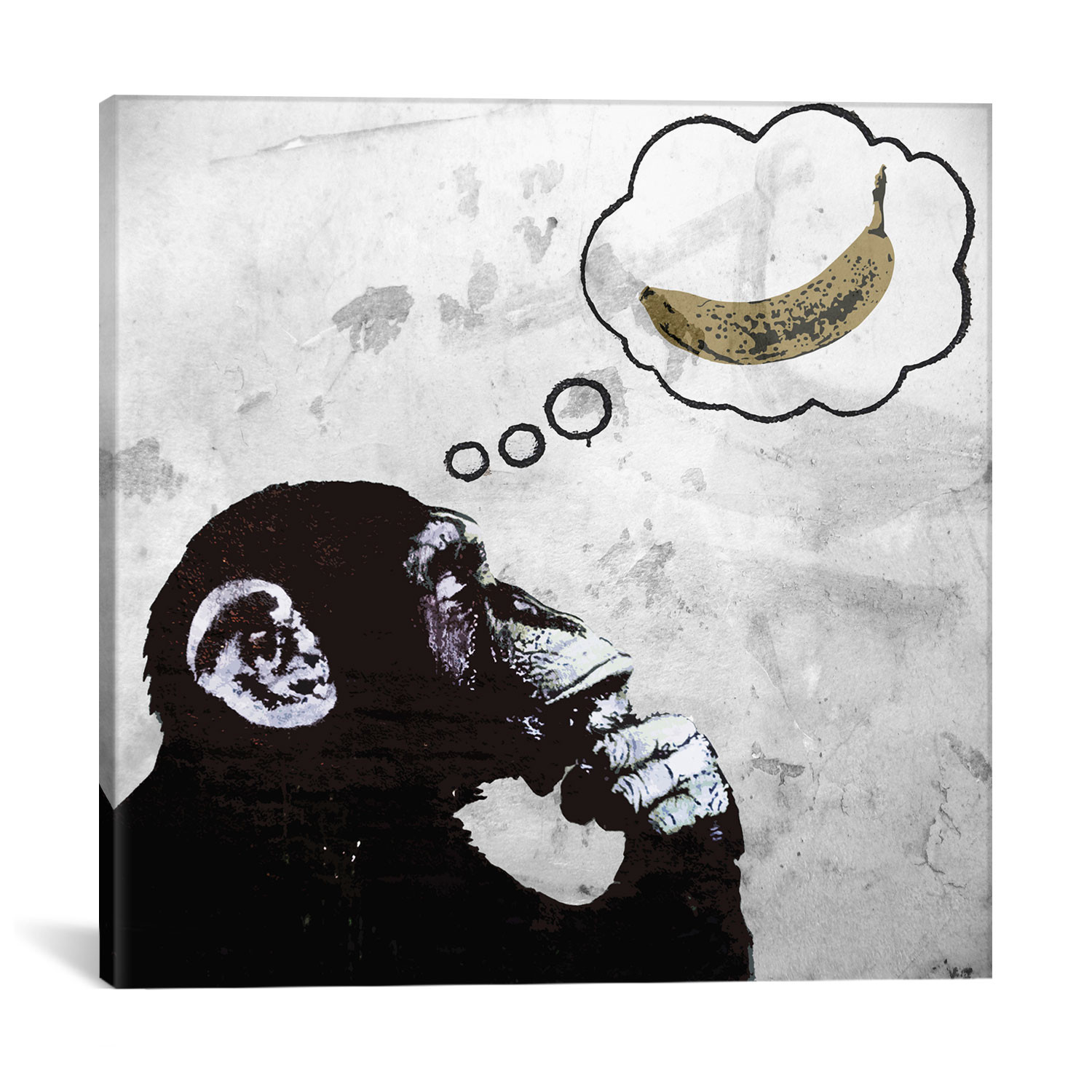 Banana Brain // 5by5collective (18"W x 18"H x 0.75"D) Conversation