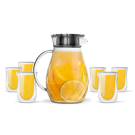 Double Wall Glasses + Pitcher // Set of 6