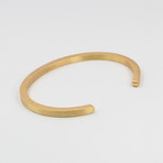 Square Cuff Bracelet // Gold (Small (5"-6.75"))
