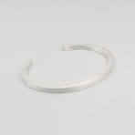 Square Cuff Bracelet // Silver (Small (5"-6.75"))