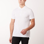 Versace Collection // Embroidered Medusa Polo Shirt // White (XS)