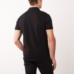 Embroidered Medusa Polo Shirt // Black (XL)