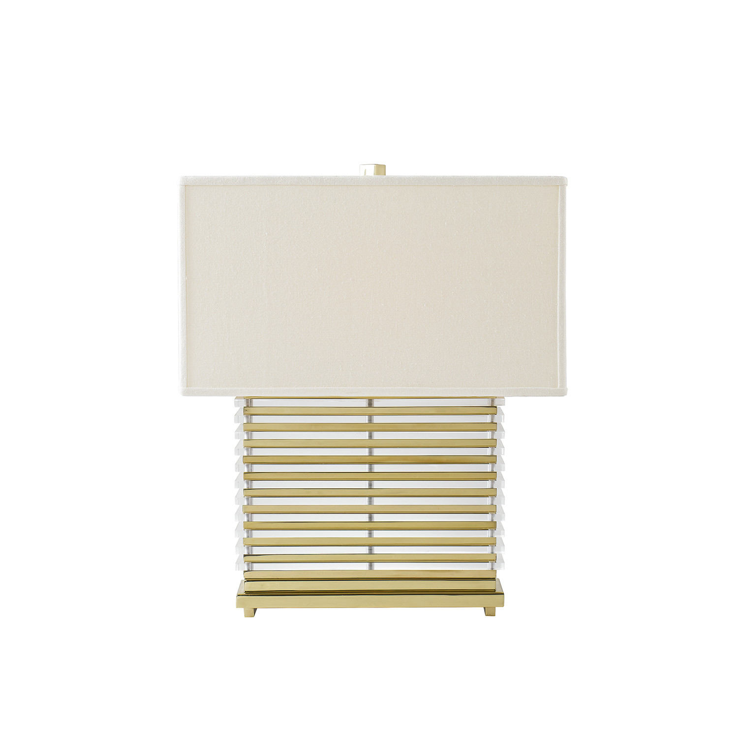 Stack Table Lamp // White Shade (Brass) - Nellcote Studio ...