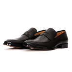 Rush Leather Slip On Penny Loafers // Black (US: 8)