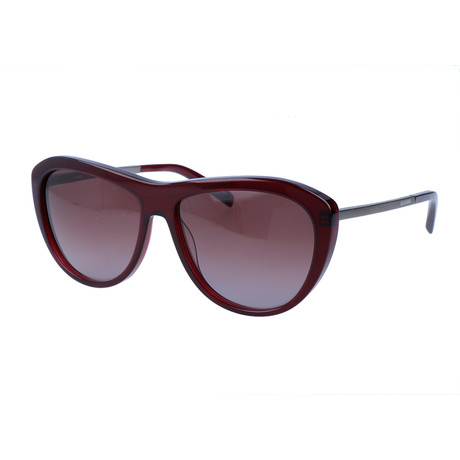 Women's J3015 Sunglasses // Dark Red + Gunmetal