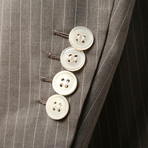 Rolling 3 Button Stripped Blazer // Gray (US: 40R)