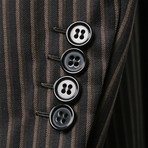 Rolling 3 Button Stripped Blazer // Brown (US: 36R)