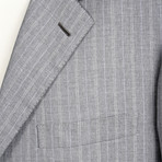 Striped 3 Rolling Button Suit // Gray (US: 36R)