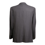 Super 180s Striped 3 Rolling Button Suit // Dark Gray (US: 36R)