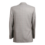 Rolling 3 Button Check Suit // Warm Gray // BRS23 (US: 36R)