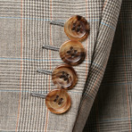 Rolling 3 Button Check Suit // Warm Gray // BRS23 (US: 36R)