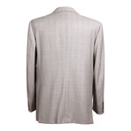 Rolling 3 Button Check Suit // Warm Gray // BRS24 (US: 36R)