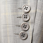 Super 170s Rolling 3 Button Check Suit // Gray (US: 40R)