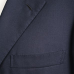 Rolling 3 Button Solid Wool Suit // Navy Blue (US: 36R)