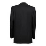 Super 150s Solid 3 Rolling Button Suit // Black (US: 36R)