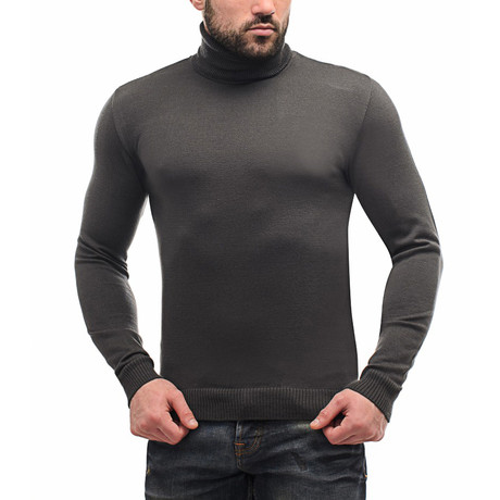 Wool Polo Long Sleeve // Anthracite (S)