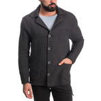 Wool Button Jacket // Dark Gray (XL)