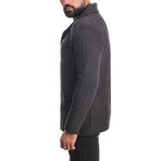 Wool Button Jacket // Dark Gray (M)