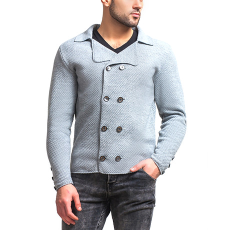 Wool Button Up Jacket// Gray Melange (S)