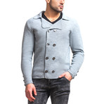 Wool Button Up Jacket// Gray Melange (2XL)