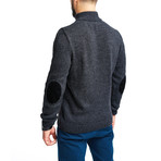 Wool Quarter-Zip Sweater // Dark Gray (S)