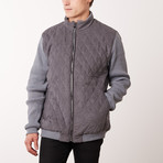 Contrast Sleeve Jacket // Gray (3XL)