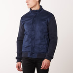Contrast Sleeve Jacket // Navy (M)