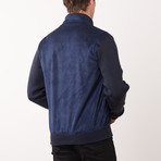 Contrast Sleeve Jacket // Navy (XL)
