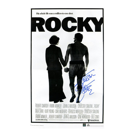 Sylvester Stallone Signed Rocky Poster