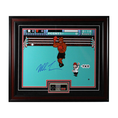 Signed Punch-Out!! Photo + Nintendo Controller // Mike Tyson