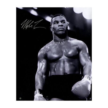 Mike Tyson Signed Photo // Glaring in Ring