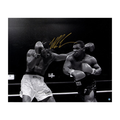 Mike Tyson Signed Photo // Right Hook To Mitch Green